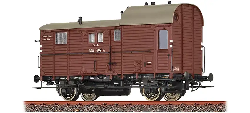 392376_e-1 Brawa 49418 Spur H0 Güterzuggepäckwagen Pg der P.St.E.V., Epoche I